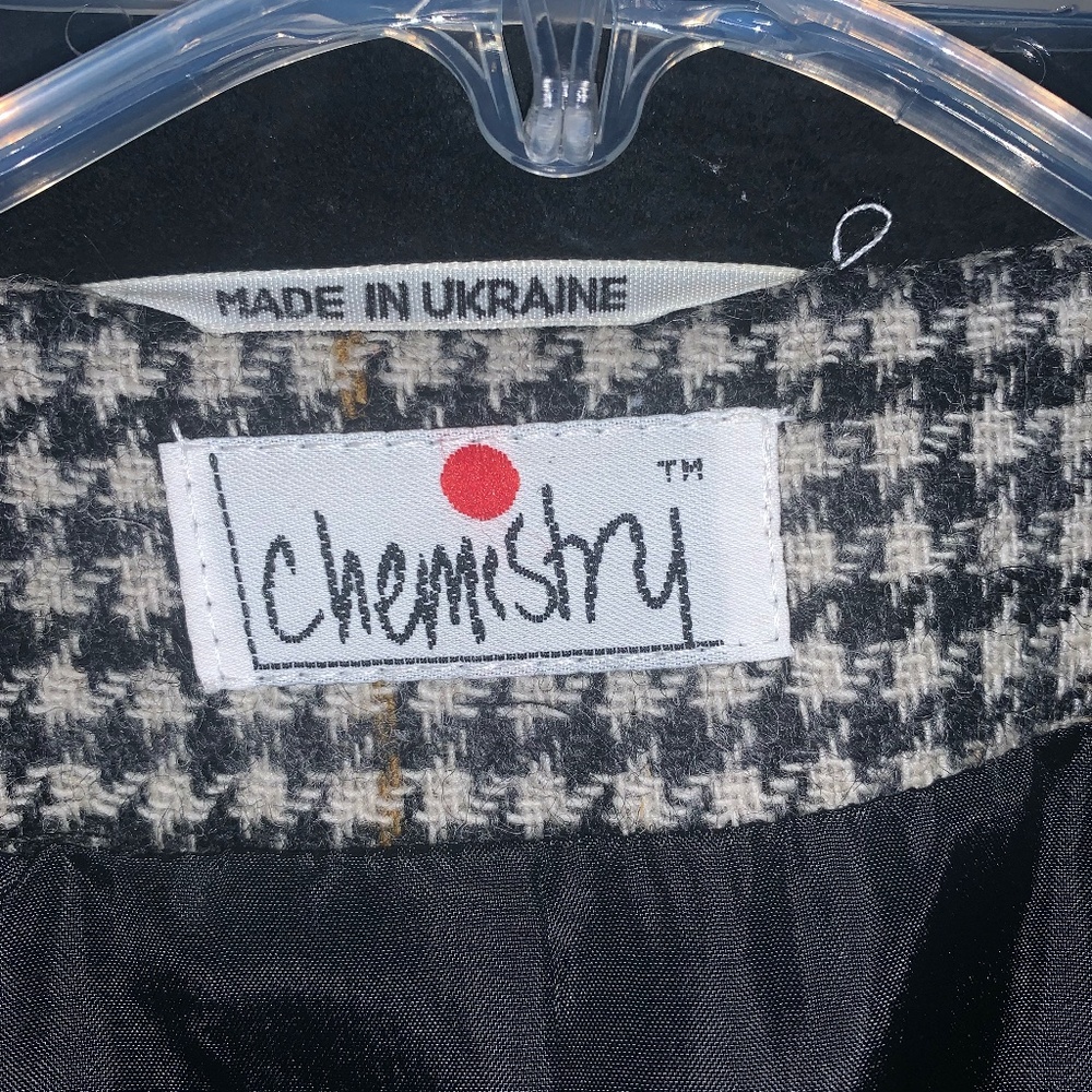 Wool Houndstooth Blazer / Jacket - image 7